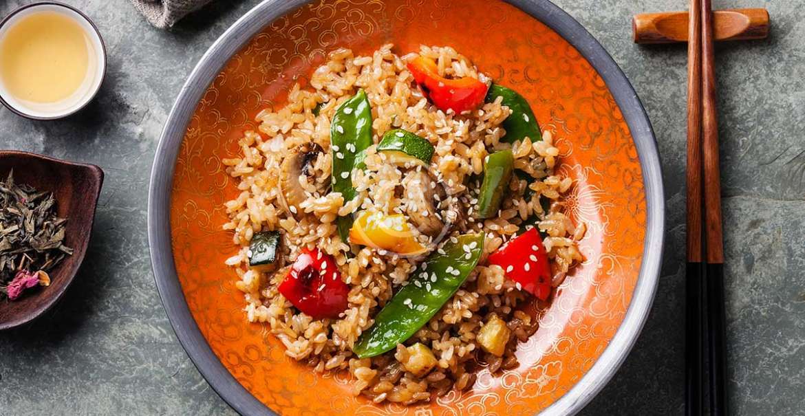 Rice with Vegetables and Mushrooms